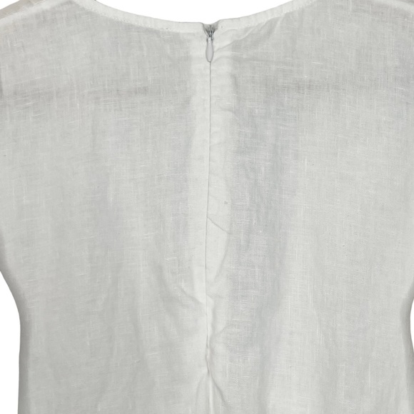 White Story Linen A-Line Balloon Sleeve Mini Dress - Picture 6 of 7